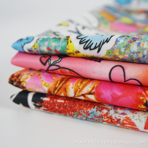 Polyester Stretch Hawaiian Peach Skin Boardshort Fabric
